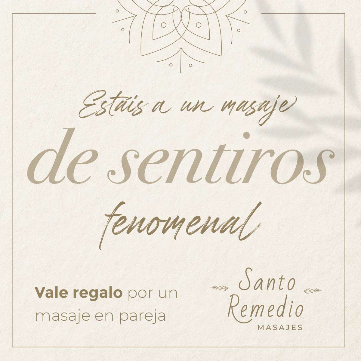 Tarjeta Regalo masaje en pareja